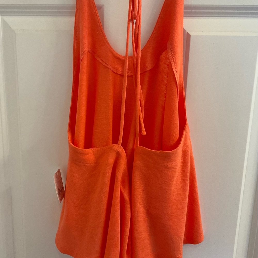 Free People Long Weekend Halter Top - NWT - Medium - Watermelon - Picture 13 of 15